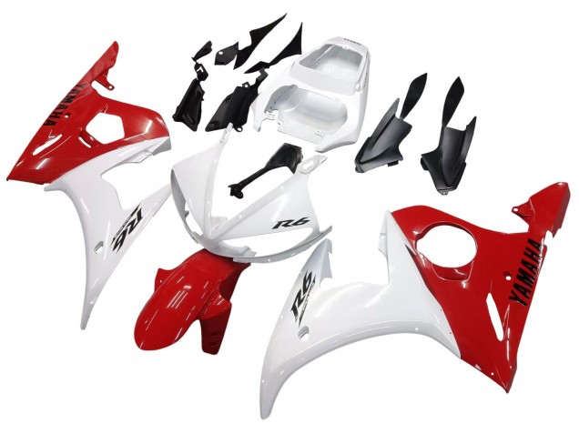 Descuento Carenados Moto Yamaha YZF 600 R6 2005 - Blanco Rojo