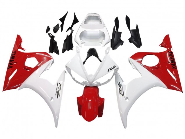 Descuento Carenados Moto Yamaha YZF 600 R6 2005 - Blanco Rojo