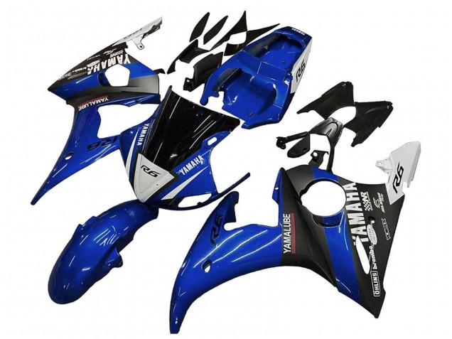 Descuento Carenados Moto Yamaha YZF 600 R6 2005 - Azul Blanco Negro Yamalube