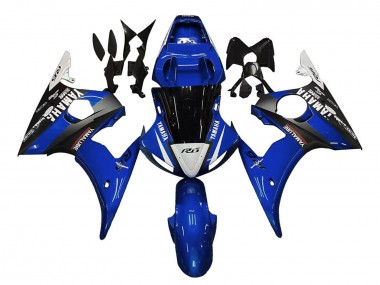 Descuento Carenados Moto Yamaha YZF 600 R6 2005 - Azul Blanco Negro Yamalube