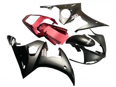 Descuento Carenado Moto Yamaha YZF 600 R6 2005 - Negro Mate Rojo