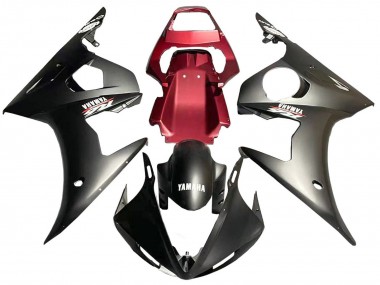Descuento Carenado Moto Yamaha YZF 600 R6 2005 - Negro Mate Rojo