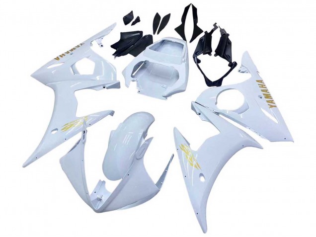 Descuento Carenados Moto Yamaha YZF 600 R6 2005 - Blanco Oro