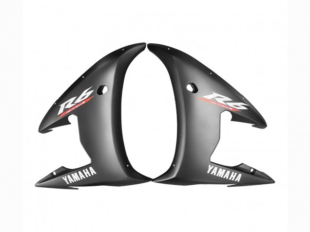 Descuento Carenados Moto Yamaha YZF 600 R6 2005 - Negro Mate Negro Brillante Gris Rojo