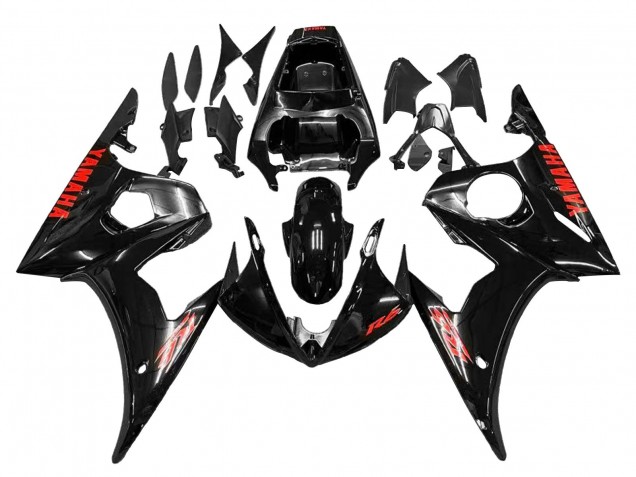 Descuento Carenados Moto Yamaha YZF 600 R6 2005 - Negro Rojo