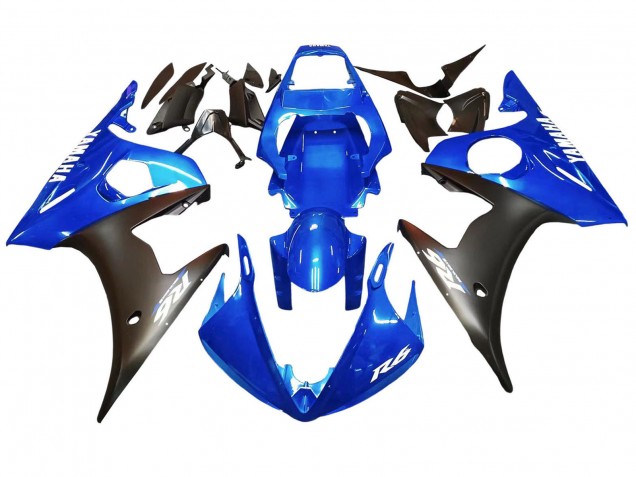 Descuento Carenados Moto Yamaha YZF 600 R6 2005 - Azul Negro Mate