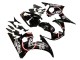 Descuento Carenados Moto Yamaha YZF 600 R6 2005 - Negro Brillante Blanco Lucky Strike Motul