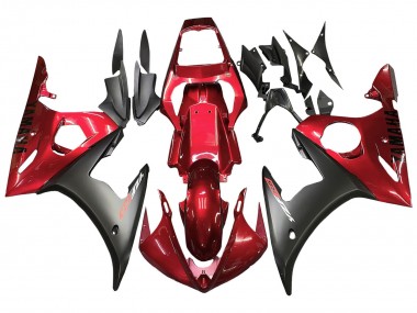 Descuento Carenado Moto Yamaha YZF 600 R6 2005 - Rojo Negro Mate