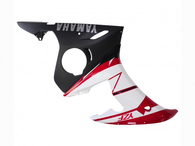 Descuento Carenados Moto Yamaha YZF 600 R6 2005 - Rojo Blanco Negro Mate