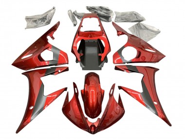 Descuento Carenados Moto Yamaha YZF 600 R6 2005 - Rojo Negro Mate