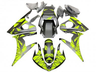 Descuento Carenados Moto Yamaha YZF 600 R6 2005 - Negro Mate Neon Verde