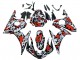Descuento Carenados Moto Yamaha YZF 600 R6 2005 - Negro Rojo Gris Camouflage