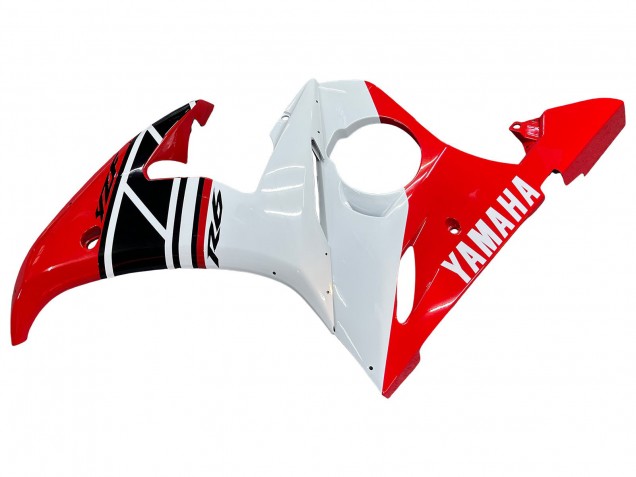 Descuento Carenados Moto Yamaha YZF 600 R6 2005 - Blanco Rojo Negro Brillante
