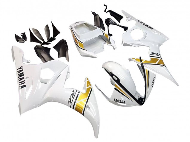 Descuento Carenados Moto Yamaha YZF 600 R6 2005 - Blanco Oro Negro