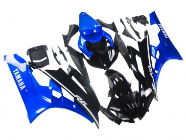 Descuento Carenados Moto Yamaha YZF 600 R6 2006-2007 - Azul Negro Brillante