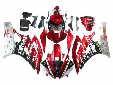 Descuento Carenados Moto Yamaha YZF 600 R6 2006-2007 - Blanco Rojo Negro Verde Monstruo Milwaukee