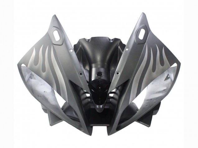 Descuento Carenados Moto Yamaha YZF 600 R6 2006-2007 - Negro Mate Plata Llama