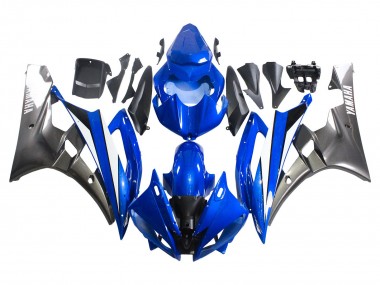 Descuento Carenados Moto Yamaha YZF 600 R6 2006-2007 - Azul Blanco Negro Brillante