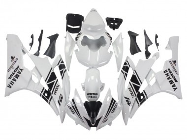 Descuento Carenados Moto Yamaha YZF 600 R6 2006-2007 - Blanco Negro Brillante Motul Michelin