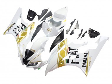 Descuento Carenados Moto Yamaha YZF 600 R6 2006-2007 - Blanco Oro Negro Fiat