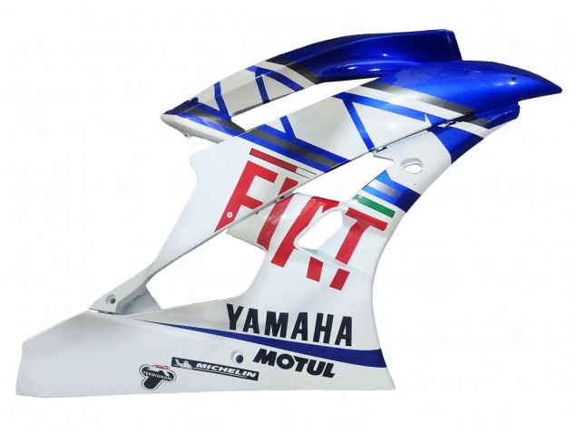 Descuento Carenados Moto Yamaha YZF 600 R6 2006-2007 - Blanco Azul Rojo Fiat Motul Michelin