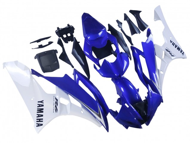 Descuento Carenados Moto Yamaha YZF 600 R6 2006-2007 - Blanco Azul Negro