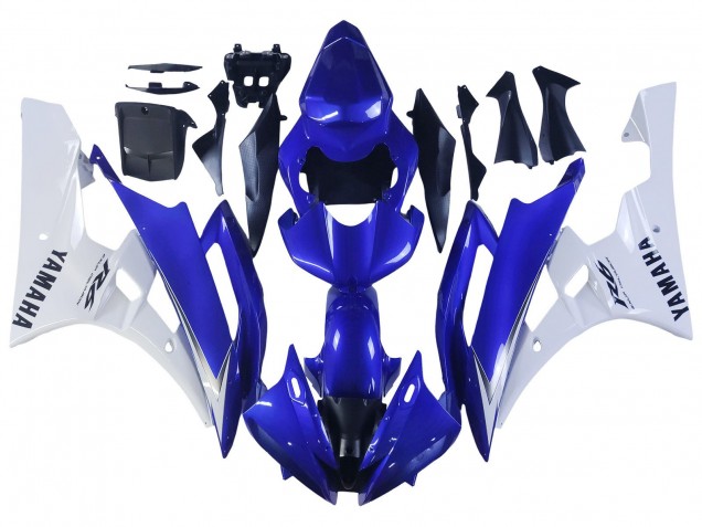 Descuento Carenados Moto Yamaha YZF 600 R6 2006-2007 - Blanco Azul Negro