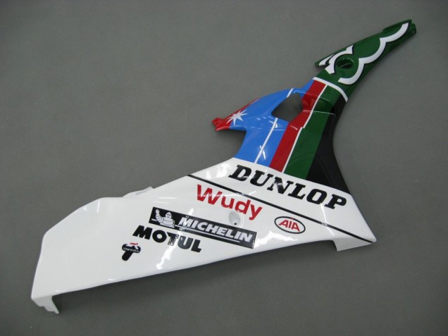 Descuento Carenados Moto Yamaha YZF 600 R6 2006-2007 - Azul Verde Blanco Rojo Dunlop Michelin Motul