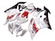 Descuento Carenados Moto Yamaha YZF 600 R6 2006-2007 - Blanco Rojo Negro Motul