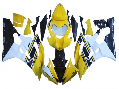Descuento Carenados Moto Yamaha YZF 600 R6 2006-2007 - Amarillo Blanco Negro Brillante Motul