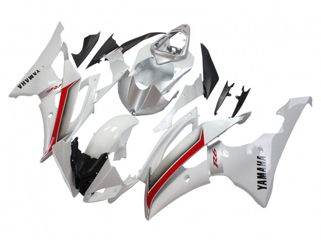 Descuento Carenados Moto Yamaha YZF 600 R6 2008-2016 - Blanco Rojo