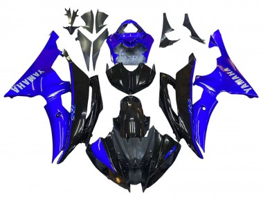 Descuento Carenados Moto Yamaha YZF 600 R6 2008-2016 - Azul Negro Brillante