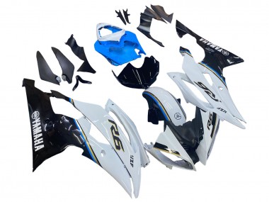 Descuento Carenado Moto Yamaha YZF 600 R6 2008-2016 - Blanco Azul Negro Brillante