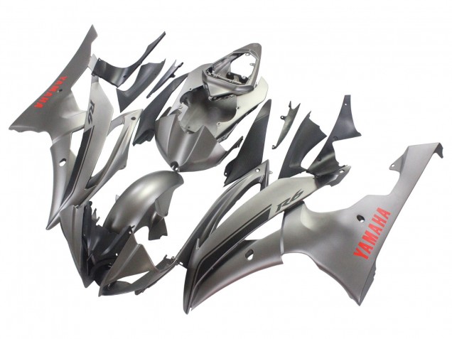 Descuento Carenados Moto Yamaha YZF 600 R6 2008-2016 - Gris Mate Rojo Calcomanías