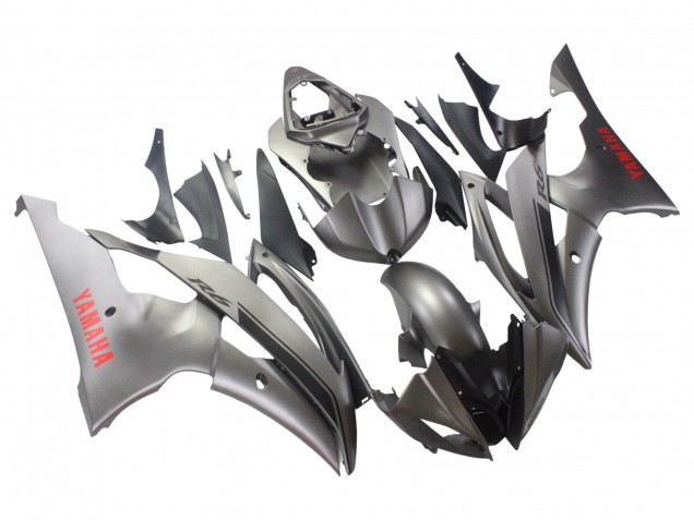 Descuento Carenados Moto Yamaha YZF 600 R6 2008-2016 - Gris Mate Rojo Calcomanías