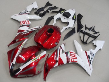 Descuento Carenados Moto Yamaha YZF R1 2004-2006 - Blanco Rojo Fiat Motul