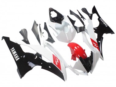 Descuento Carenados Moto Yamaha YZF 600 R6 2008-2016 - Blanco Rojo Negro Brillante