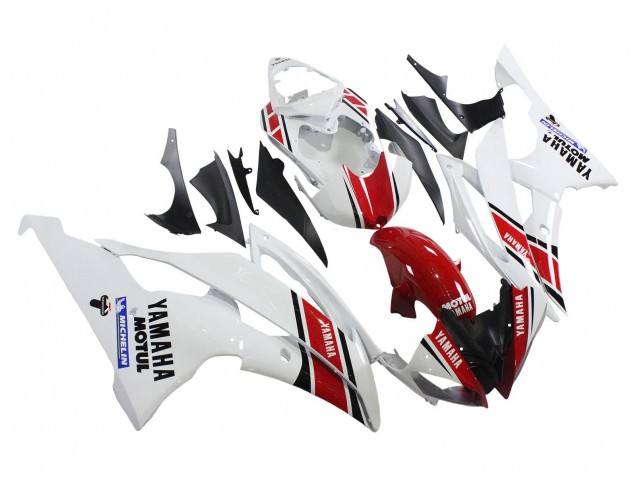 Descuento Carenados Moto Yamaha YZF 600 R6 2008-2016 - Blanco Rojo Negro Motul Michelin