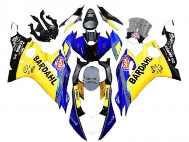 Descuento Carenados Moto Yamaha YZF 600 R6 2008-2016 - Amarillo Azul Negro Bardahl