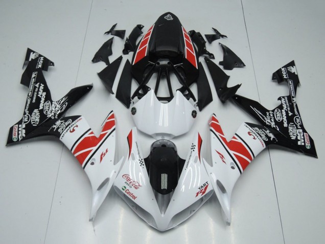 Descuento Carenados Moto Yamaha YZF R1 2004-2006 - Blanco Rojo Negro Castrol