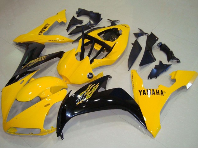 Descuento Carenados Moto Yamaha YZF R1 2004-2006 - Amarillo Negro Brillante