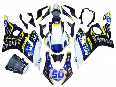 Descuento Carenados Moto Yamaha YZF 600 R6 2017-2023 - Blanco Amarillo Azul
