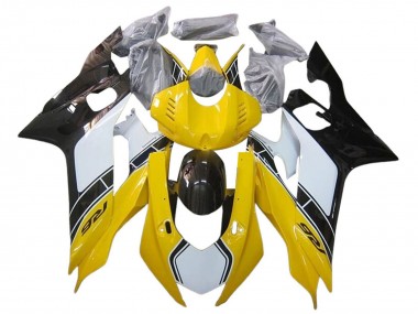 Descuento Carenados Moto Yamaha YZF 600 R6 2017-2023 - Blanco Amarillo Negro Brillante
