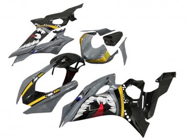 Descuento Carenados Moto Yamaha YZF 600 R6 2017-2023 - Gris Amarillo Negro Brillante Tiburón