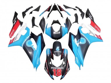 Descuento Carenados Moto Yamaha YZF 600 R6 2017-2023 - Blanco Azul Rojo Negro Petronas 18