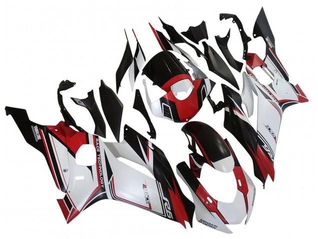 Descuento Carenados Moto Yamaha YZF 600 R6 2017-2023 - Blanco Rojo Negro Semakin Didepan