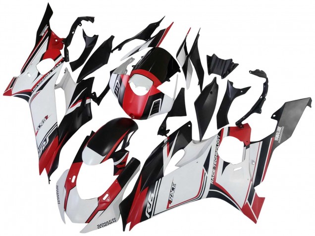Descuento Carenados Moto Yamaha YZF 600 R6 2017-2023 - Blanco Rojo Negro Semakin Didepan