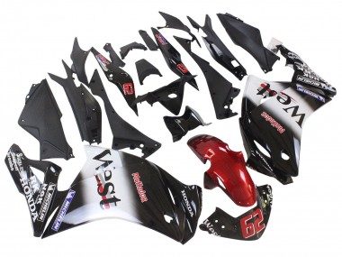 Descuento Carenados Moto Honda CBR250RR 2011-2015 - Negro Brillante Blanco West Rojo HRC 62