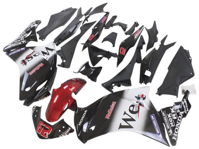 Descuento Carenados Moto Honda CBR250RR 2011-2015 - Negro Brillante Blanco West Rojo HRC 62