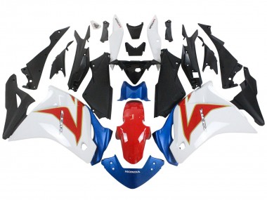 Descuento Carenados Moto Honda CBR250RR 2011-2015 - Blanco Rojo Azul Claro
